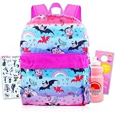 Vampirina Backpack for Girls School Bundle w/ 16in Bookbag + More | Large Durable Vampirina School Bag w/ Front Zip Pocket Plus Water Bottle, Stickers, More - Vampirina School Supplies