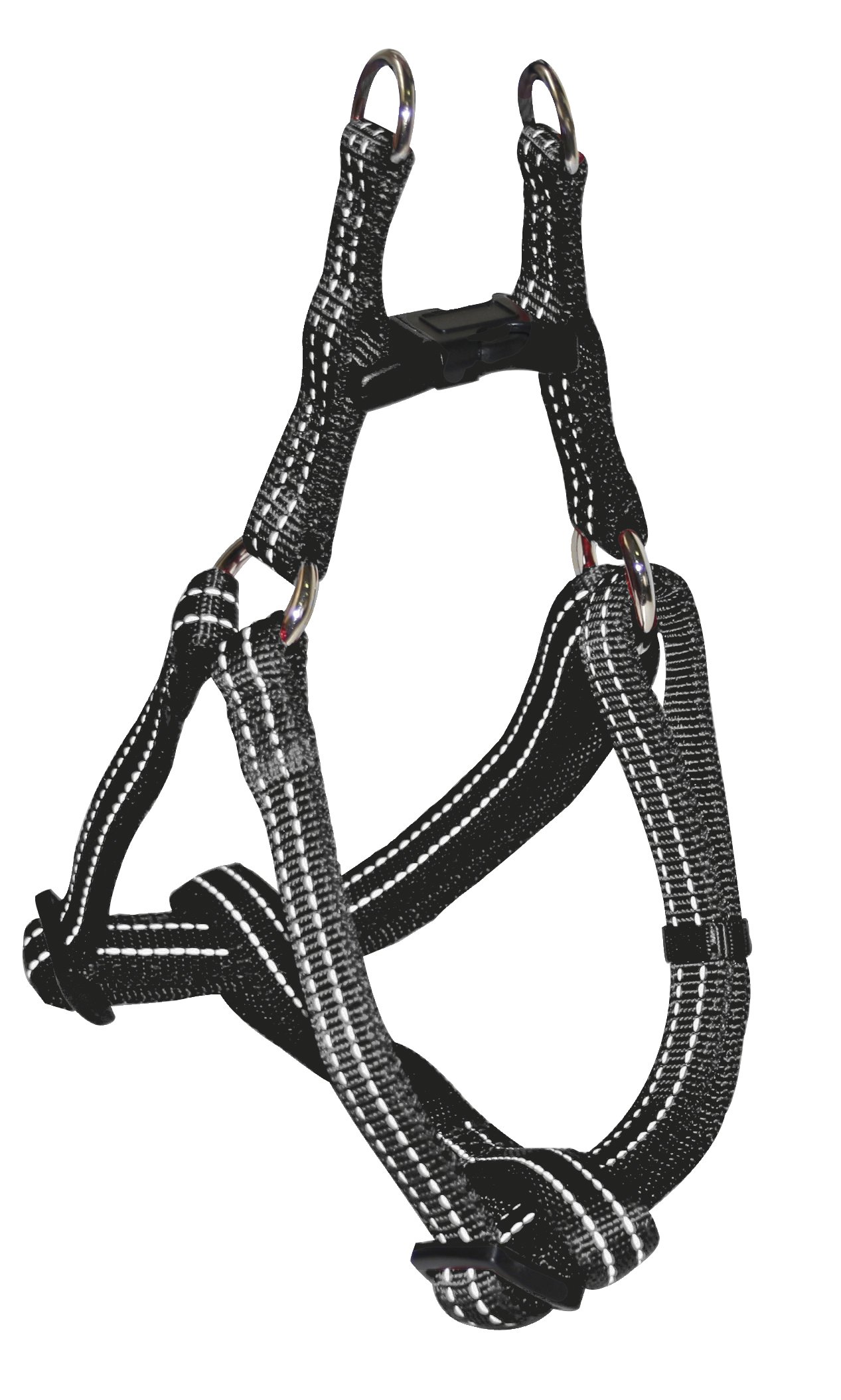 CROCI Nylon Soft Reflective Harness, 15 x 350-500 mm, Black