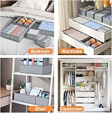 DIMJ Underwear Drawer Organiser Dividers 15 Pack Foldable Non-Woven view 4