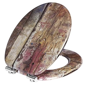 EUGAD 0315MTG Toilettensitz WC Sitz Klodeckel Klobrille Toilettendeckel mit Absenkautomatik MDF Holz Softclose Scharnier