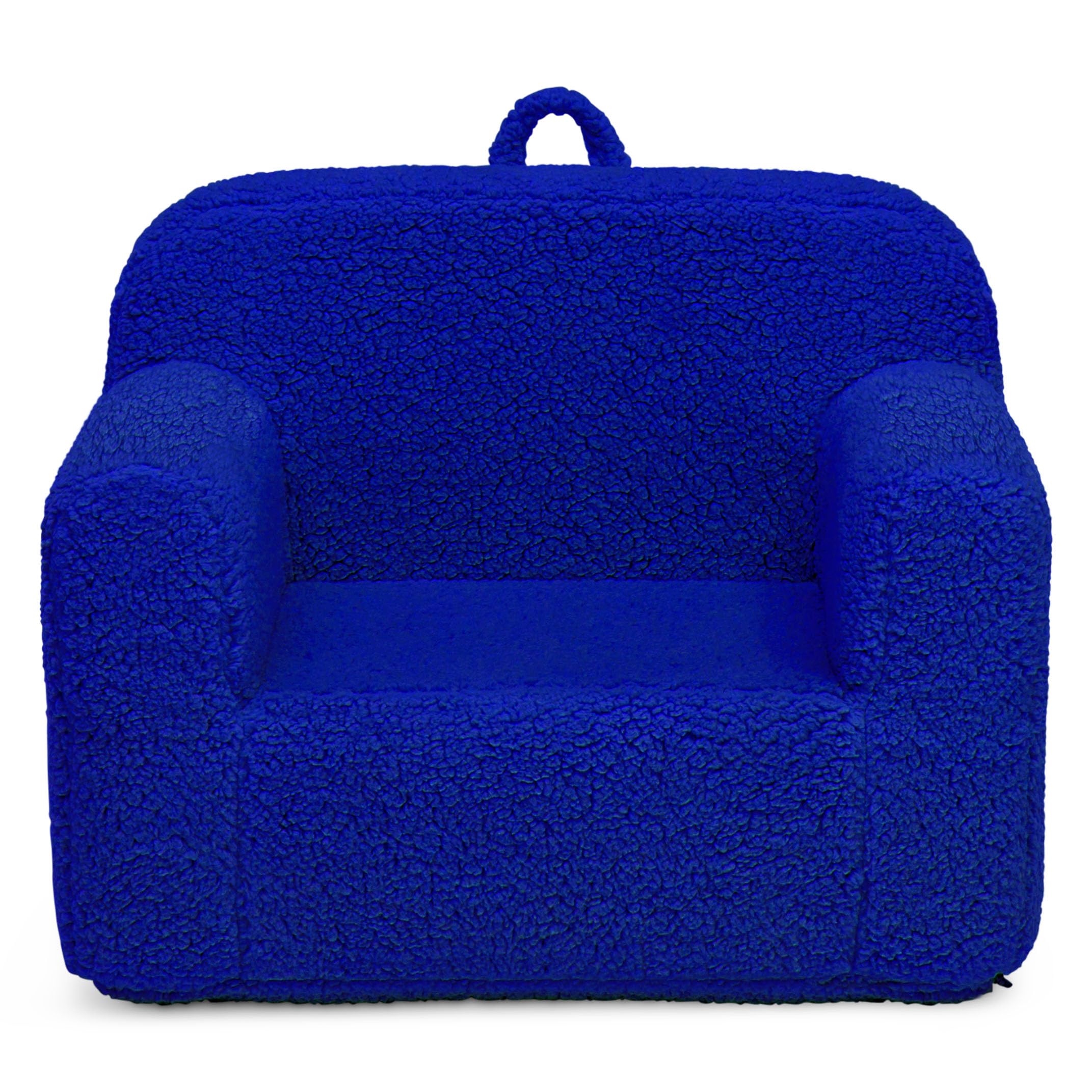 Delta Children Sherpa Cozee Chair - Foam Kids Chair for Ages 18 Months and Up, Royal Blue Image