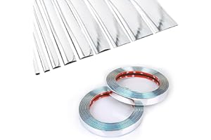 NANSH 16Ft Chrome Silver Extra Thick Auto Molding Trim Universal Bumper Window Door Body Side Decorative Strip Scratch-Proof (Width: 3/4inch [20mm])