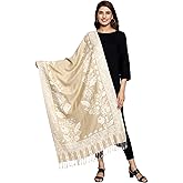 SWI WITH LABEL Ladies Stole, (30x80 Inches, JR550) (Beige)