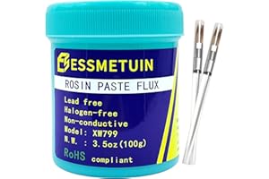 Essmetuin Rosin Paste Flux, No Clean Lead Free Rosin Soldering Paste For Phone Board Repair, Electric Soldering, PCB And BGA 3.5oz 100GR/Bottle With RoHS And Halogen Free