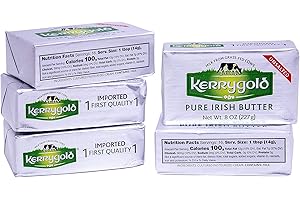 Kerrygold Unsalted Butter, 8 Oz Foil Pack (Pack of 5)