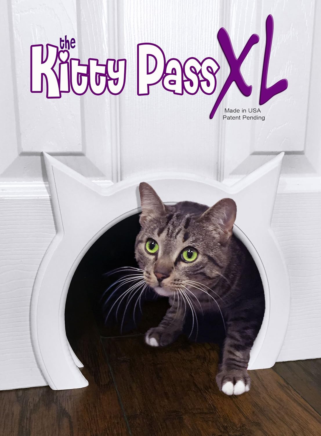 The Kitty Pass XL Large Cat Door, Interior Large Pet Door Hidden Litter Box. : Pet Supplies