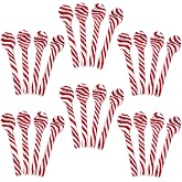 Christmas Peppermint Candy Cane Spoons 24 Pack Individually Wrapped | Edible Mint Candies Spoon for Stirring Beverages Cocoa Tea Coffee Cocktails, Stocking Fillers Holiday Party Favor Gift