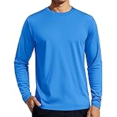 TACVASEN Men's Long Sleeve UPF 80+ Shirts Sun Protection UV SPF Shirts Rash Guard Fishing Running Quick Dry Lightweight