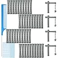 MOODKEY 48pcs Perm Rods, Plastic Hair Rollers Heatless Hair Curlers Set with 1pc Rat Tail Comb and 50pcs Curling Paper for Ha