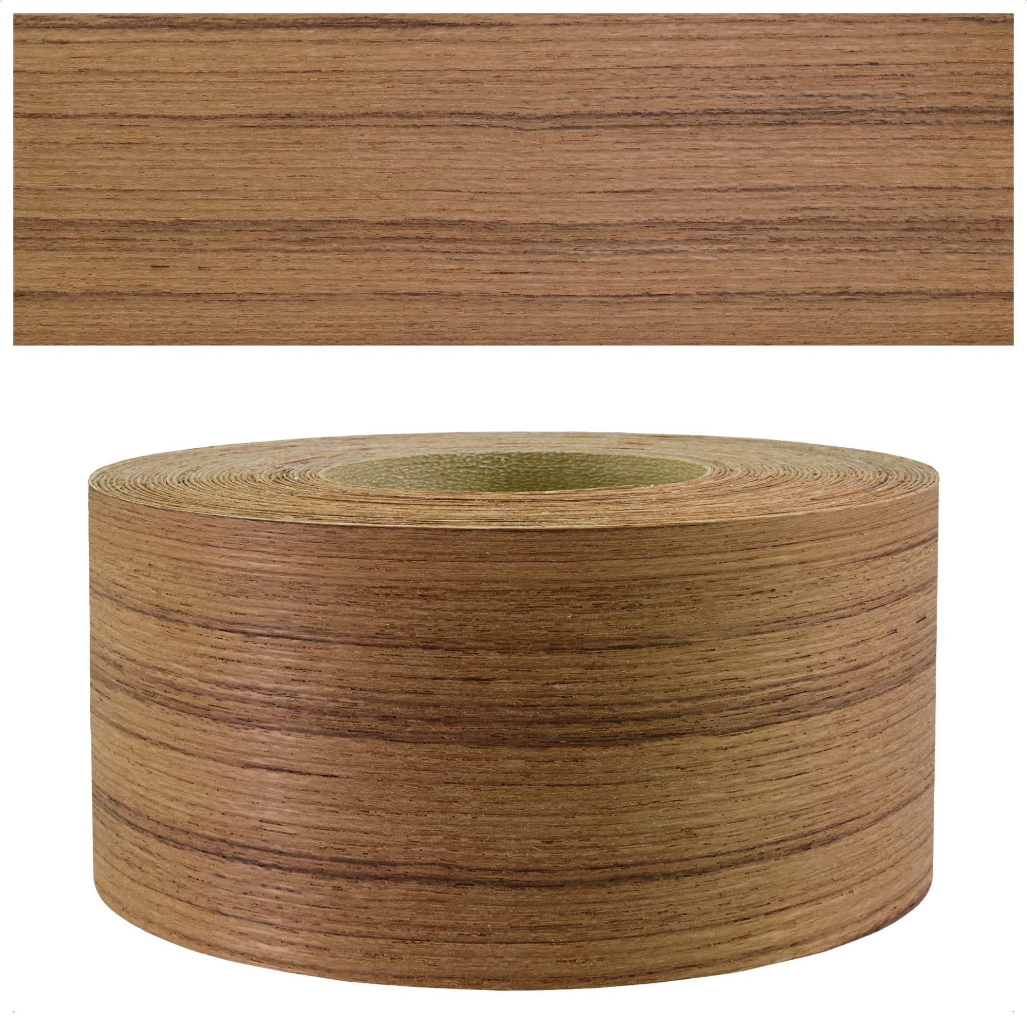 Mprofi MT® Real Wood Veneer Edging Banding | Teak | 60mm x 5m | Edge Tape | Iron-On Edge Trim with Hot Melt Adhesive | Durable & Easy to Apply for Furniture, Shelves & Worktops