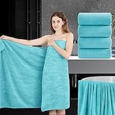 4 Piece Extra Large Bath Towel 35"x70" Oversized Bath Sheet Bath Towel Set for Bathroom Ultra Soft Cozy Highly Absorbent Quick Dry Bathroom Towel for Spa Gym Hotel,Shower Towel for Daily Use,Aqua Teal