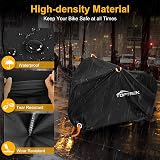 toptrek Bike Cover 210D 3 Bikes Outdoor Storage 220x120x110cm Waterproof view 3