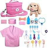 CASRRA Doctor Kit for Toddlers 1-3-5 Toddler Girl Toys 3 4 5 6 Year Old Girl Birthday Gift Toys Dog Puppy Vet Kit Kids Veterinarian Playset