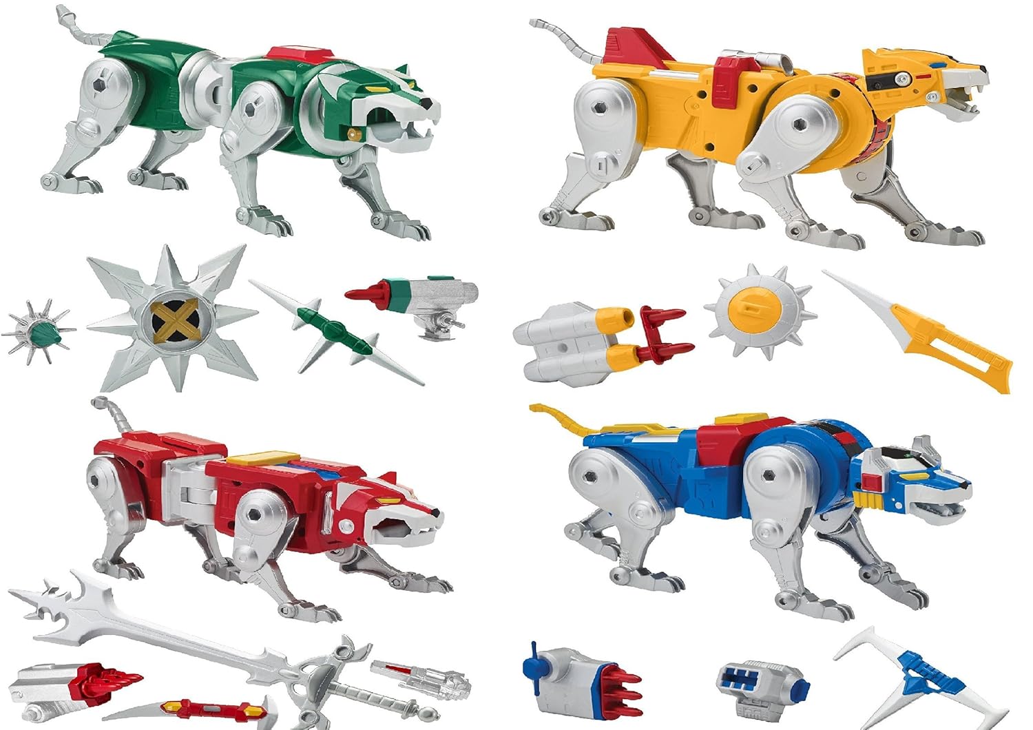 voltron classic lions set of 4