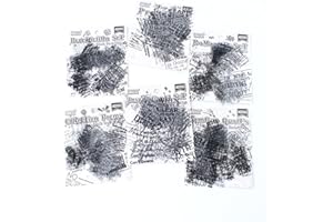 Dwpetzo 240pcs Transparent PET Journaling Words Stickers Set, 6 Assorted Phrases, Inspirational, Quote, Poetry, Romantic, Blessing Saying Stickers for Junk Journal Supplies, Scrapbooking