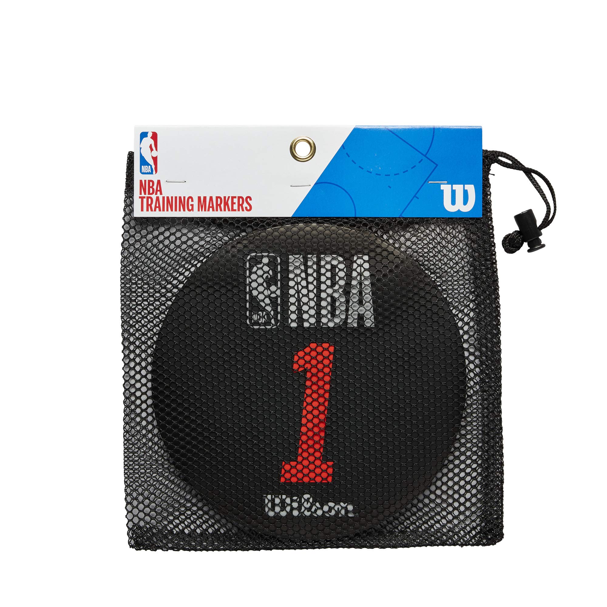 Wilson Basketball NBA DRV Training Markers, Plastic, Black, 5 Pieces