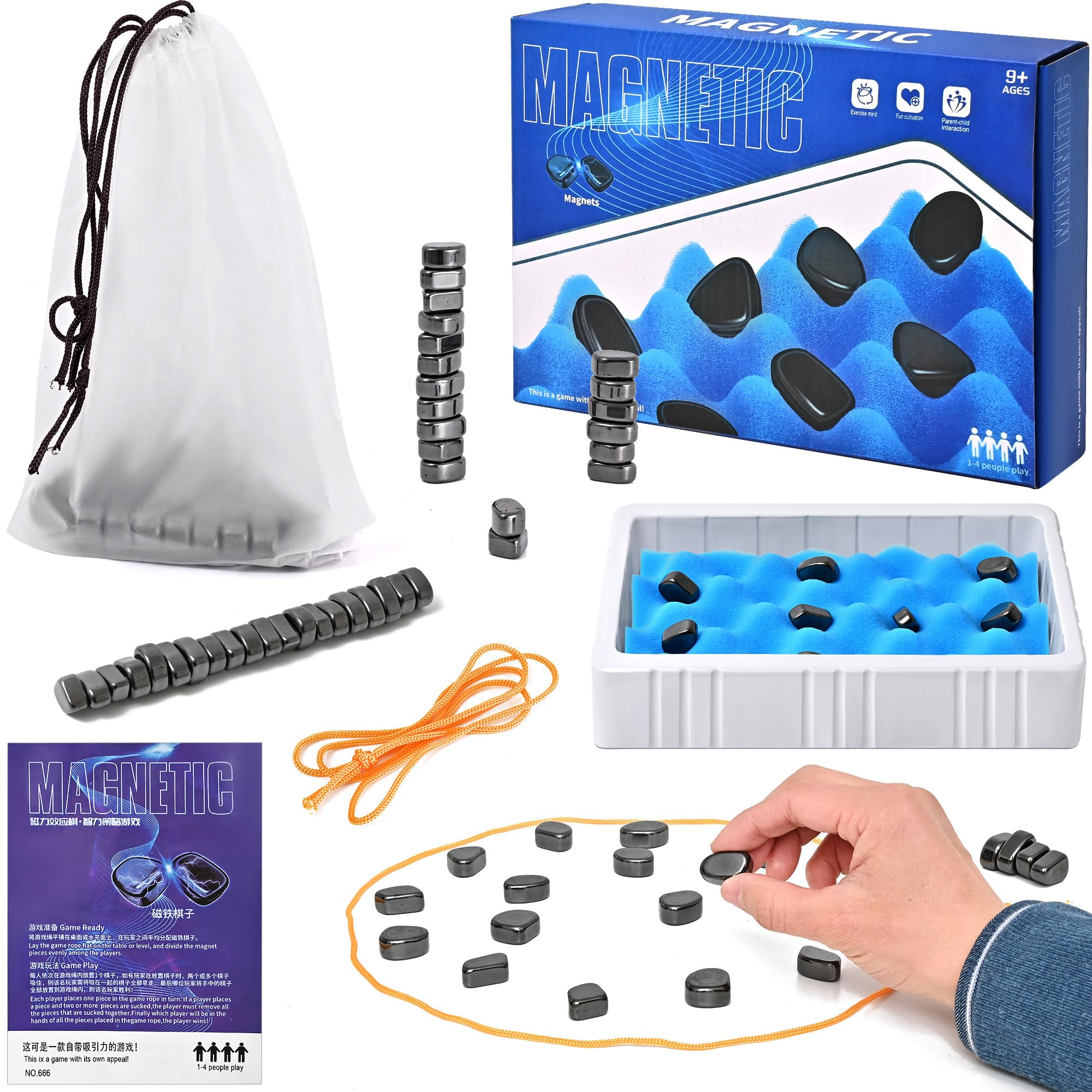 agnetic Chess Gae, agnet Gae, agnetic Board Gae for Kids Adults Faily Gae Night, 2 in 1