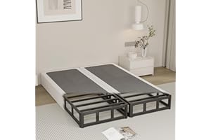 Yicensen 5 Inch Queen Box Spring, Split Design for Easy Setup in Apartments, Heavy Duty Steel Frame, Non-Slip Mattress Base Fabric Cover, Noise Free