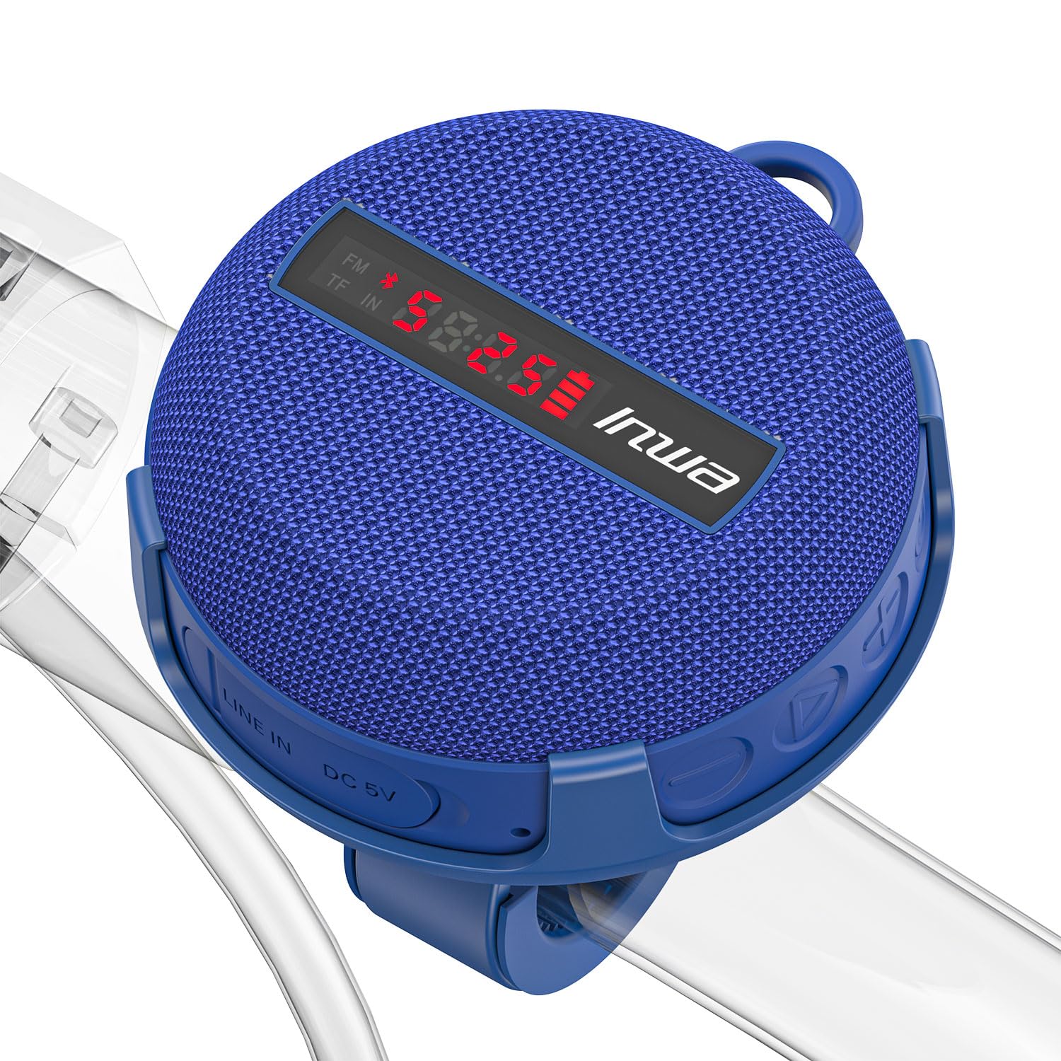 Inwa Portable Bluetooth Speaker, Bike Speaker with Speed Display, Wireless Speaker with 480 Mins Super Long of Playtime.Decent Sound,Compact Size and Loudness for Riding,Hiking,Showering,Golfing(Blue)