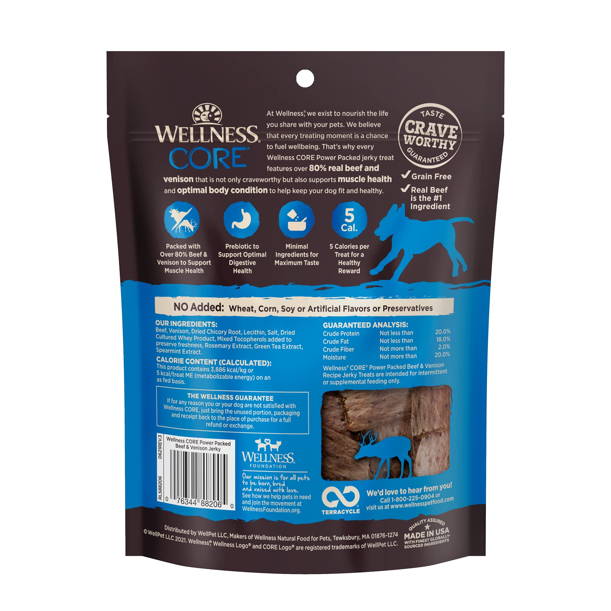 Wellness CORE Pure Rewards, GrainFree Tender Jerky Treats, Made in USA