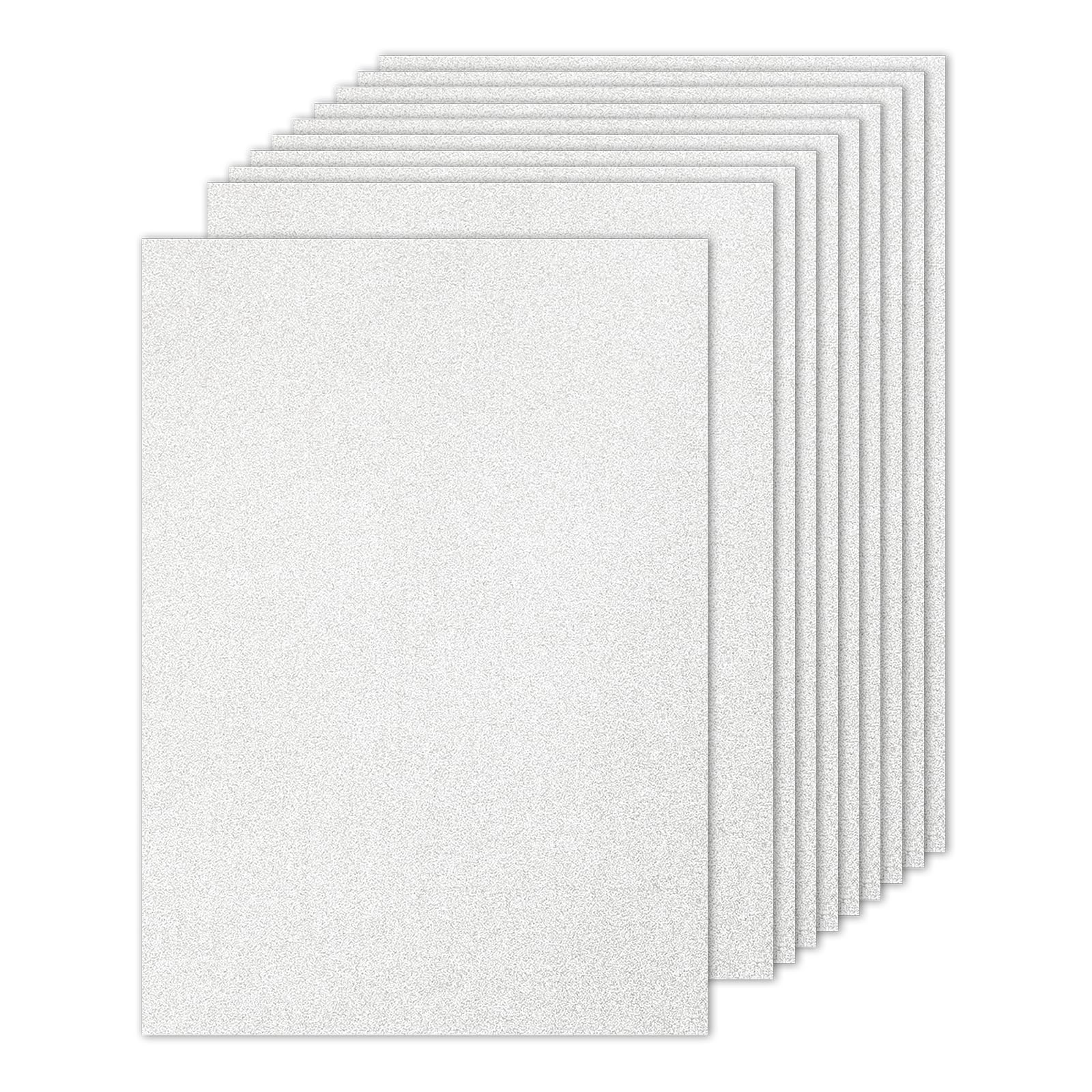 PATIKIL 10 Sheets Silver Glitter Cardstock Paper, A4 250gsm Rectangle Premium Sparkly Paper Craft Cardstock Paper for Scrapbook Card Making DIY Art Projects Wedding Party