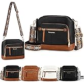 RAINSMORE Small Crossbody Bags for Women Pu Leather Crossbody Purses Shoulder Bag Handbags Cross Body Travel Purse
