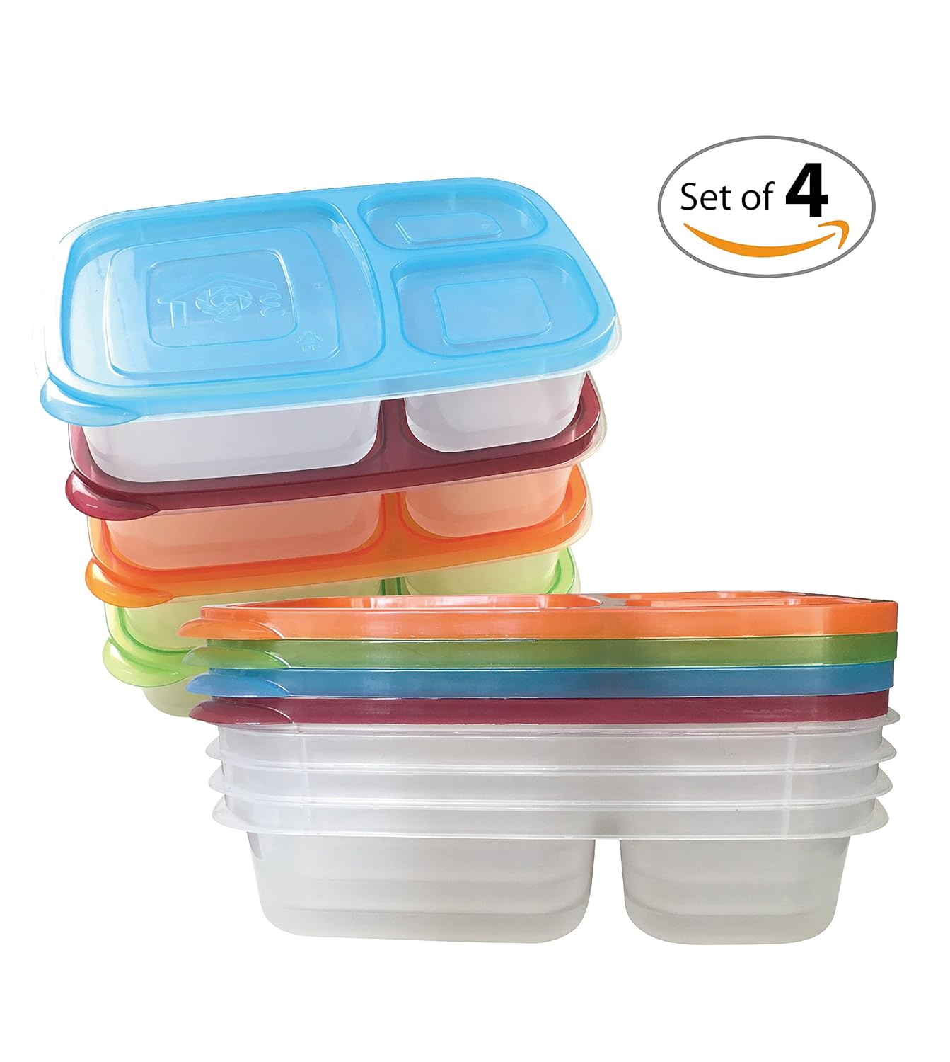 EWEI'S HomeWares Bento Lunch Box Food Storage Containers Boxes Divided