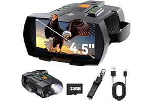 XOOIOOY 4K Night Vision Goggles for Adults: 4.5" HD Large Screen Digital Night Vision Device with 5000mAh Battery - Outdoor Exploration & Camping Gear Gifts for Men Husband