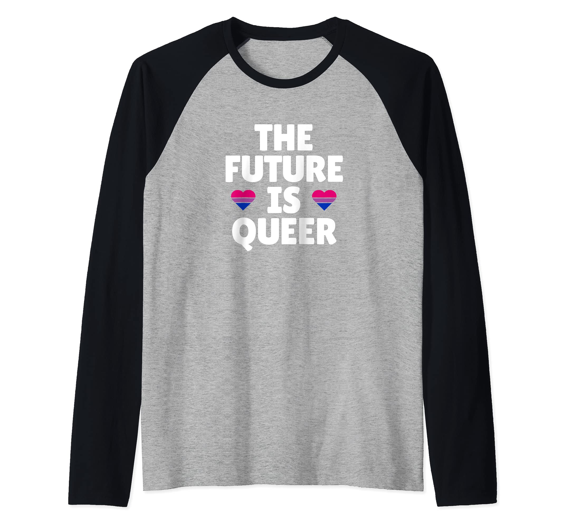 Bisexual Pride - The Future Is Queer Raglan Baseball Tee