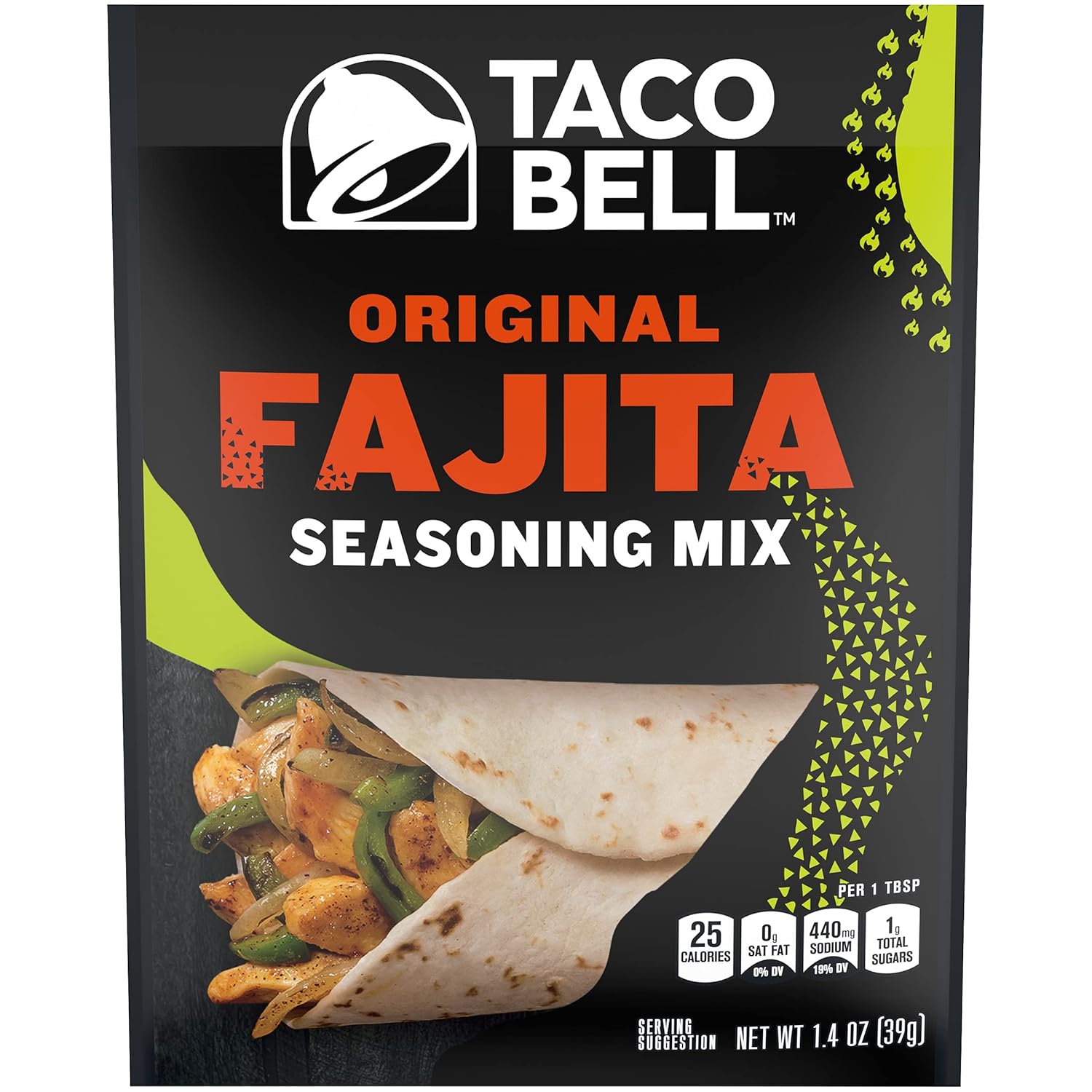 Taco Bell Original Fajita Seasoning Mix (1.4 oz Packets, Pack of 24)
