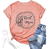 Best Mom Shirt for Women Vintage Floral Graphic Print Mom T Shirt Summer Classic Short Sleeve Mom Gift Tee Tops