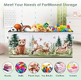 Decalsweet Extra Large Toy Storage Box with Lid 96x32x40cm Oxford Foldable view 4