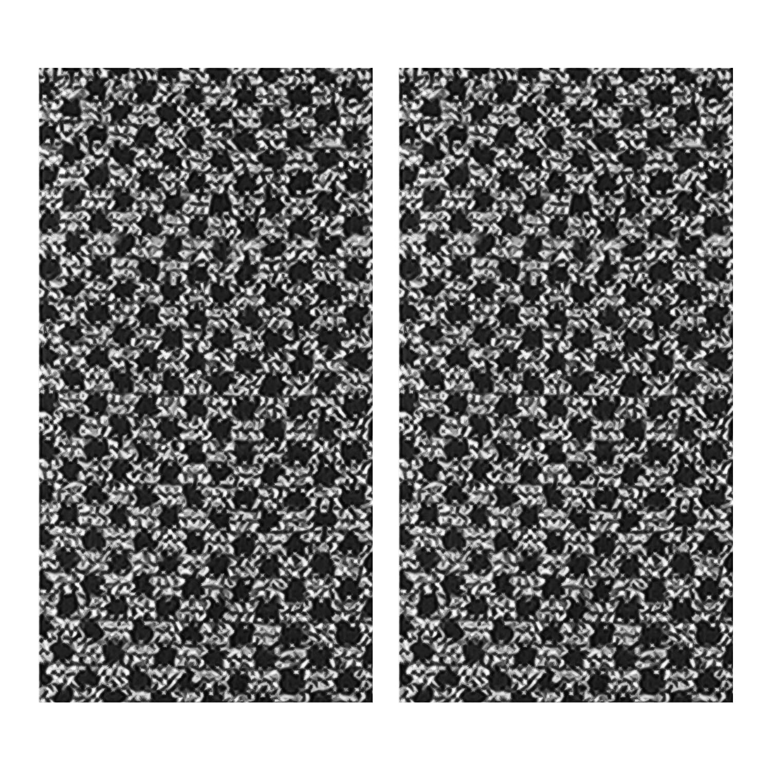 BEIBXHQQ 2 Pieces of Long Rectangular Black Carbon Fiber & Polyester Bath Towels, Exfoliating, Antibacterial, Easy Bubble, Household Cleaning Towels