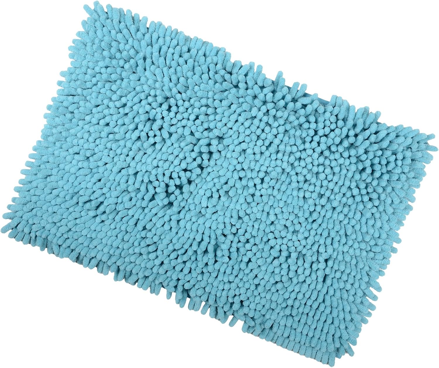 Teal Shaggy Microfibre Bathroom Shower Bath Mat Rug NonSlip Backing