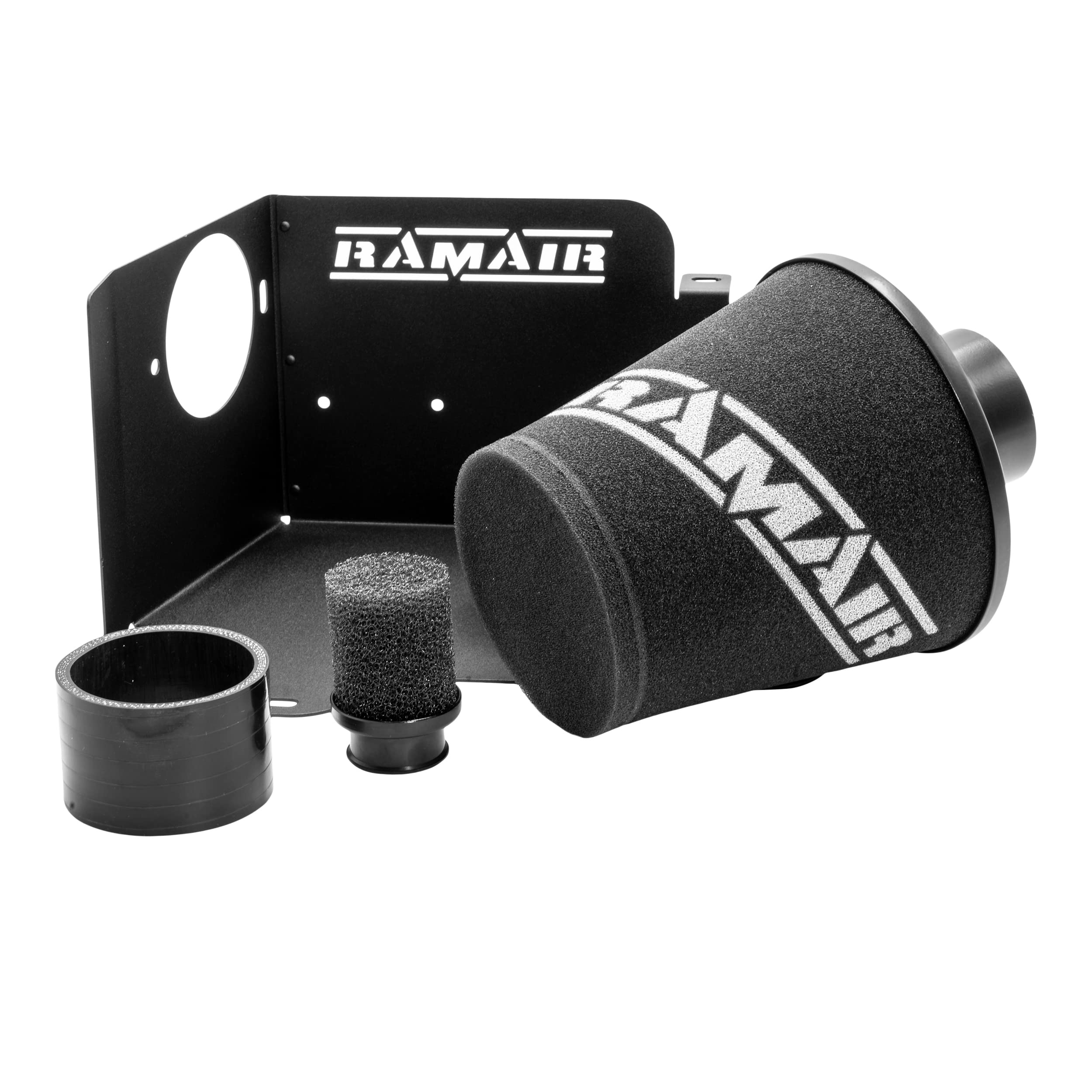 Ramair Filters JSK-103 Full Intake Induction Kit with Heatshield, Black