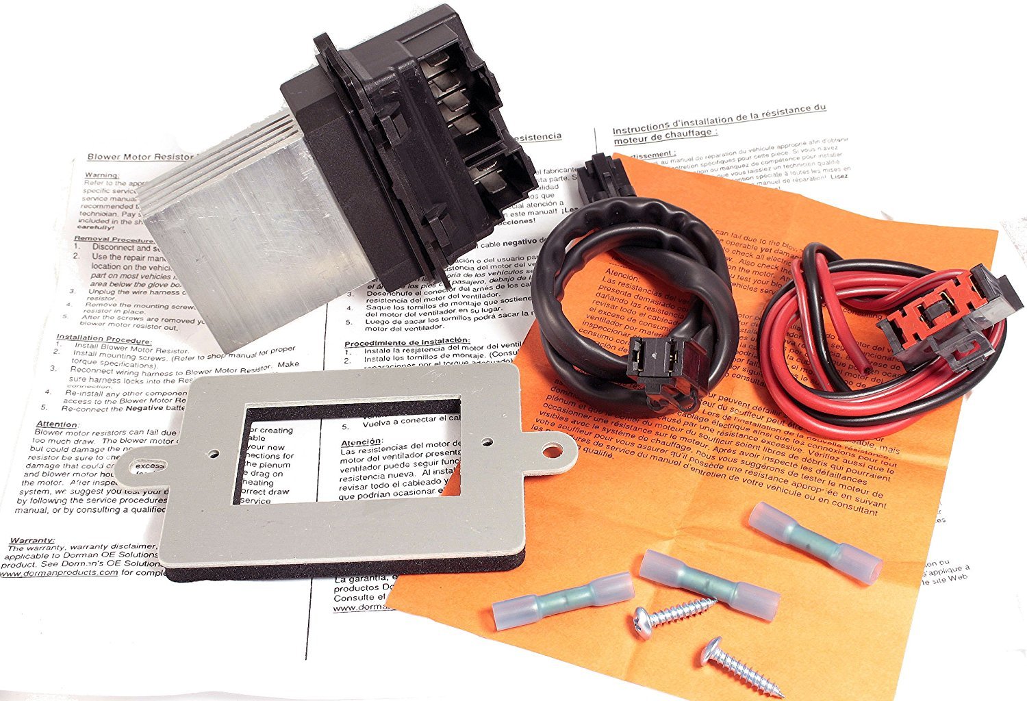 APDTY 084628 Blower Motor Resistor & Wiring Harness Pigtail Repair Upgrade  Kit For Models Listed With ATC (ATC = Auto Temp Control; Replaces  4885482AC, ...