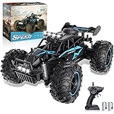 Carox Remote Control Car, 2.4GHz 25KM/H High Speed RC Car, 1:18 Off-Road Monster Truck with LED Lights and 1800mAh Rechargeable Battery – Ideal Gift for Boys 6+