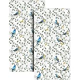 Bapcoku Bird Bath Hand Towels Set of 2 Soft Absorbent Garden Decorative Hand Towels for Bathroom Kitchen Sports Gym Yoga Spring Summer Decor Bird Lover Gifts for Women Friends 14"x28"