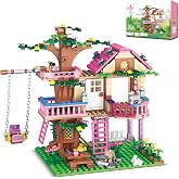 Myth Qholve Dream Cottage Forest Building Set 504 Pcs | 3D Treehouse Model Kit for Adults DIY 3D Puzzle Architecture Craft for Hobbyist Teens Home Office Decor Display Gift