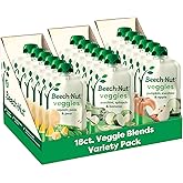 Beech-Nut Baby Food Pouches Variety Pack, Veggie Purees, 3.5 oz (18 Pack)