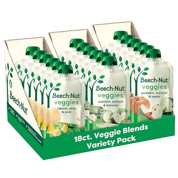 BEECH-NUT BABY FOOD POUCHES VARIETY PACK, VEGGIE PUREES,...