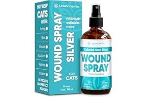 LeAcademic Cat Wound Care Spray is Perfect with Cat Cone | Nano Silver + Chlorhexidine in The Composition | Bites, Scratches,