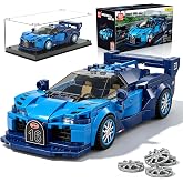 Mould King Super Sports Car Building Set with Display Case, 375 Pcs Ages 8+ | Display Case Included, Race Car Model, Construction Toy, Collectible Vehicle Building Blocks Kit