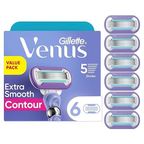 Protection Against Razors Gillette Venus Deluxe Smooth Swirl Womens Razor Blade Refills, 6 Count ...