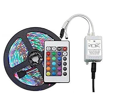 DRONA. Self Adhesive Led Strip Light Light Colour Changing Effect RGB Remote Control LED Strip lm for Diwali and Christmas Lighting