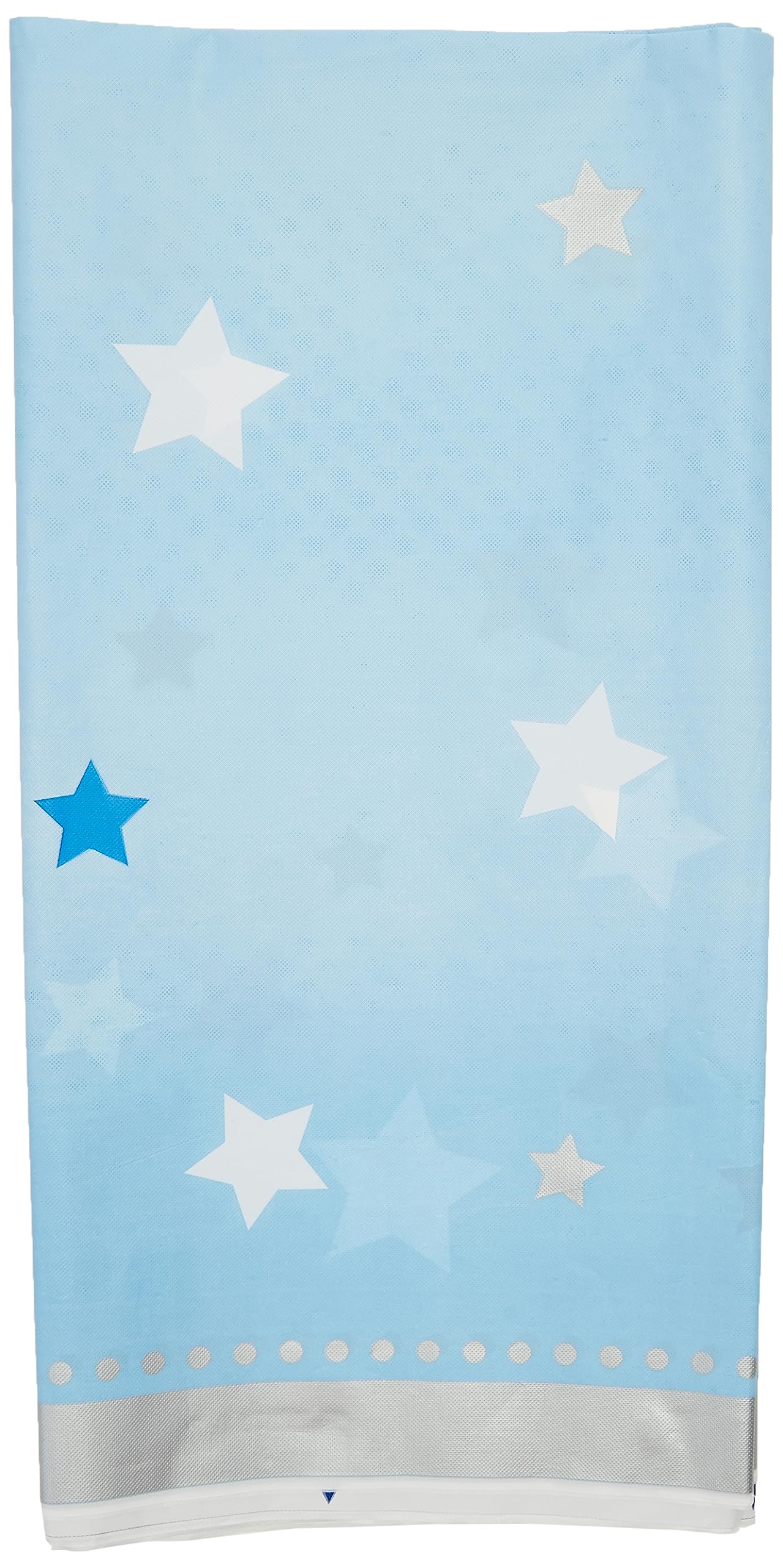Creative Convertting PC322235 All Over Print Blue One Little Star Plastic Tablecover-1 Pc, Multi-Coloured