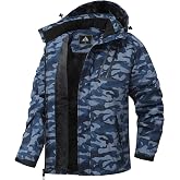 MAOYSSEN Men's Mountain Winter Coat | Warm Fleece Ski Snow Jacket Waterproof Raincoat with Hood