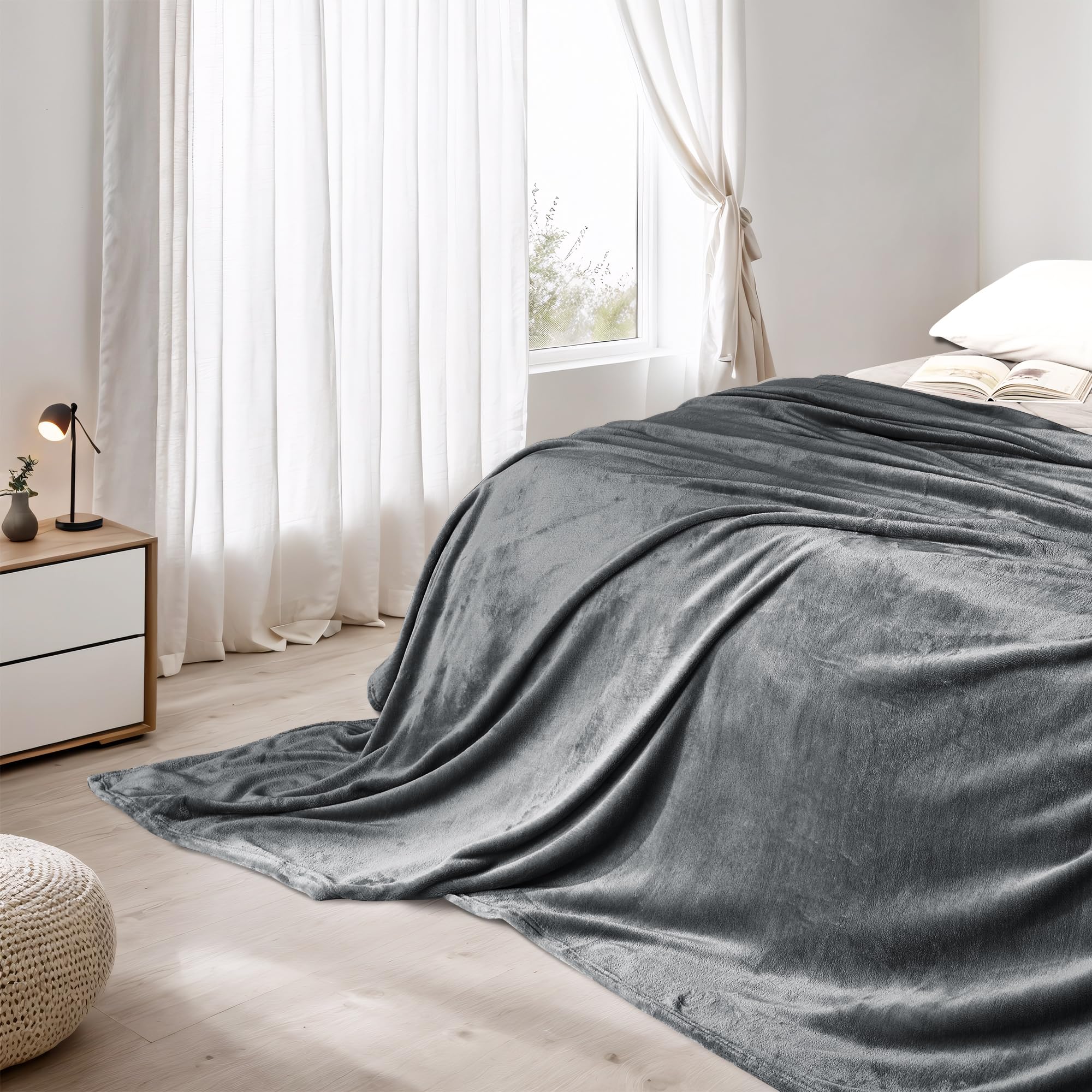 NICETOWN Soft Blanket King Size Fleece Warm Fuzzy