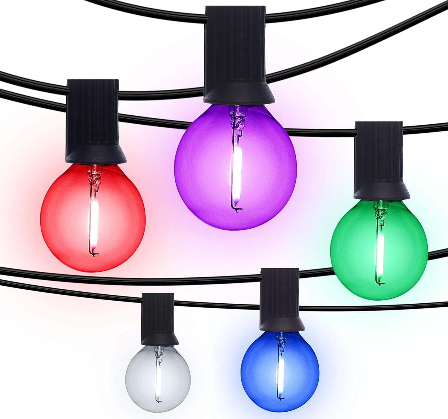 Otronics 25 Ft Color G40 LED Outdoor Globe String Lights