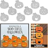Bllavie Pumpkin Face Halloween Metal Cutting Dies for Card Making | 9 Pumpkin Expressions, Metal Die Cuts for Halloween Cards, Scrapbooking, Paper Crafts